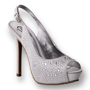 Candie's Peep Toe Platform High Heels, Size 9